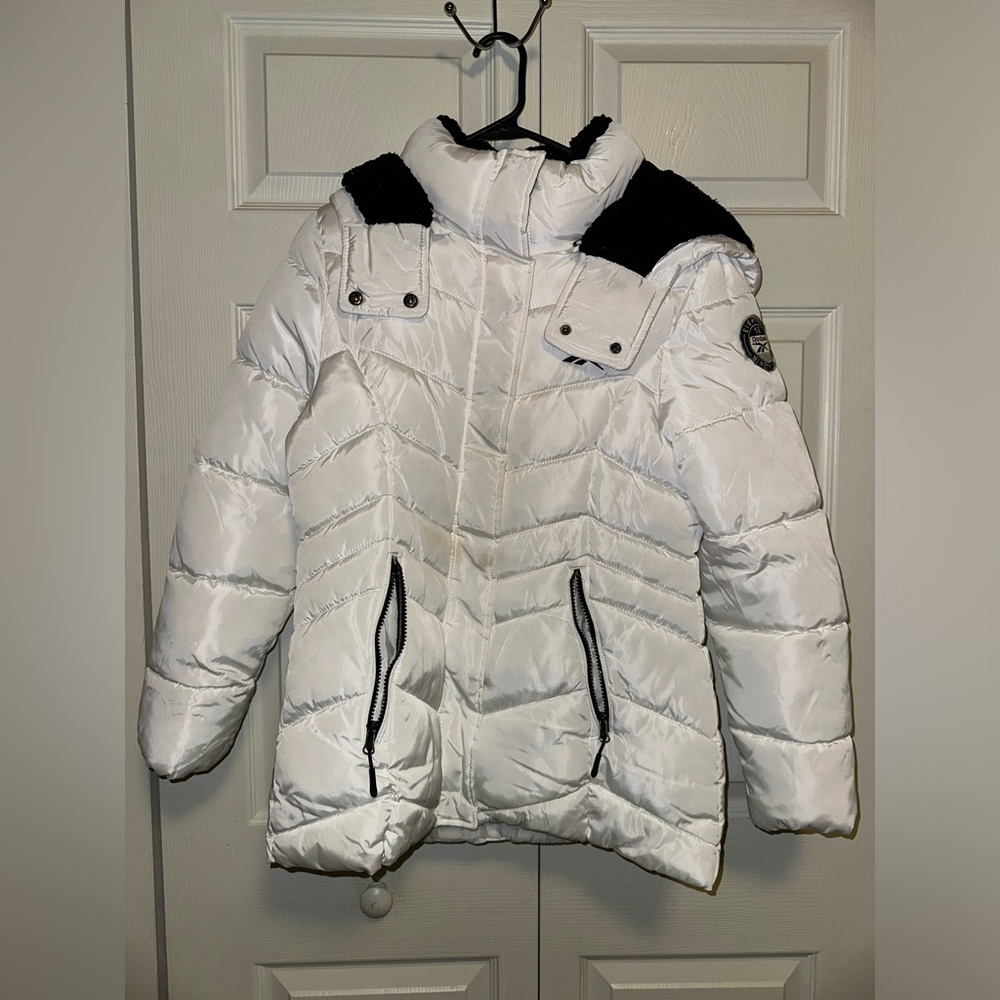 White Fuzzy Reebok Jacket